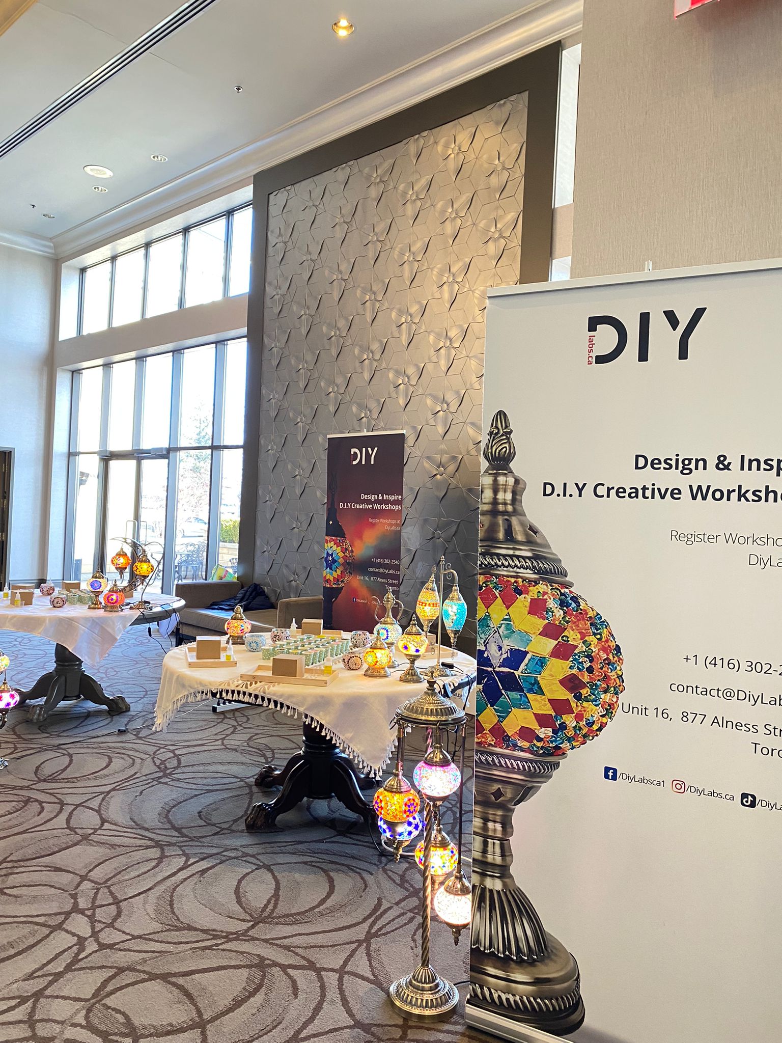 DIYlabs Toronto – unique and creative group events with Turkish mosaic lamp making.