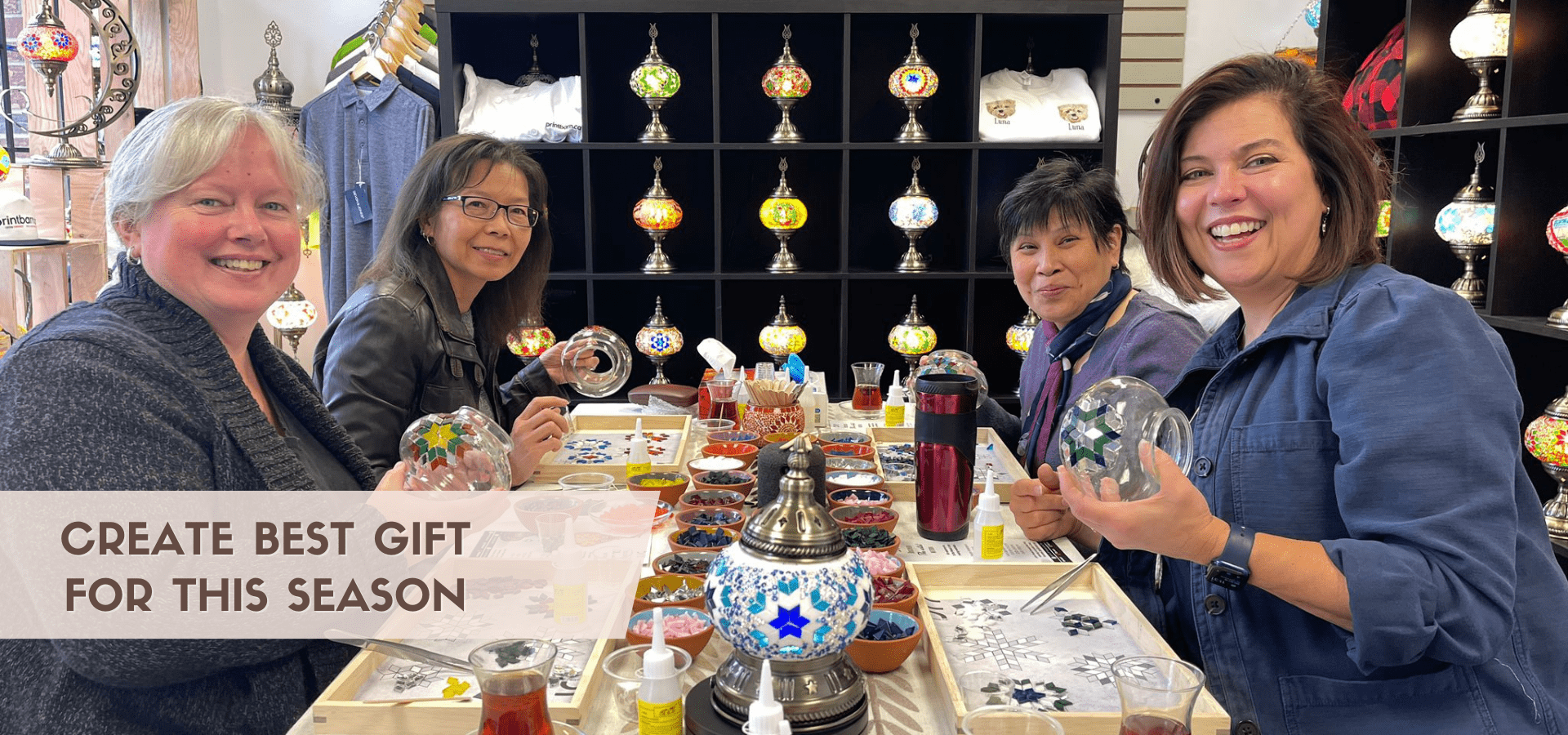 DIY Labs Mosaic Lamp Making in Toronto