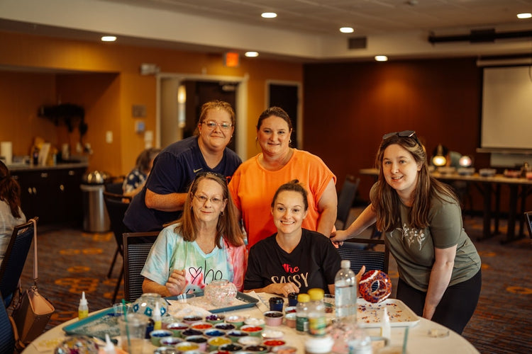 Group-friendly Turkish mosaic lamp workshop in Canada – fun and creative experience at DIYlabs