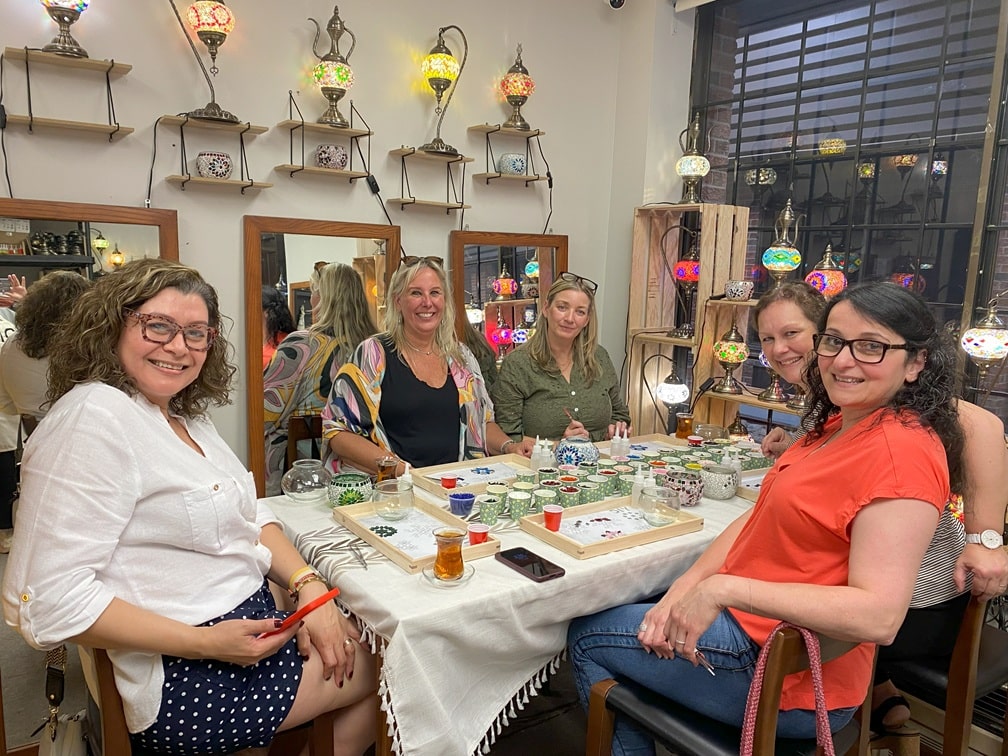 Private party with DIYlabs – creative Turkish mosaic lamp workshop experience in Toronto